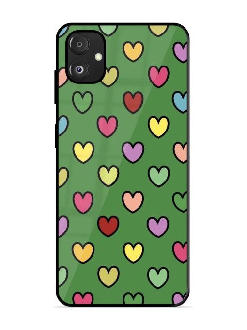 Rainbow Heart Parade Glossy Soft Edge Case for Samsung Galaxy F14 (5G) Chachhi