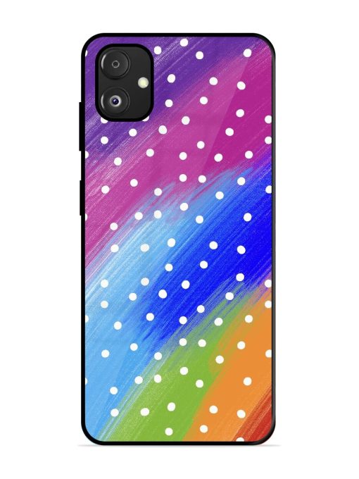 Rainbow Polka Dot Dream Glossy Soft Edge Case for Samsung Galaxy F14 (5G) Chachhi