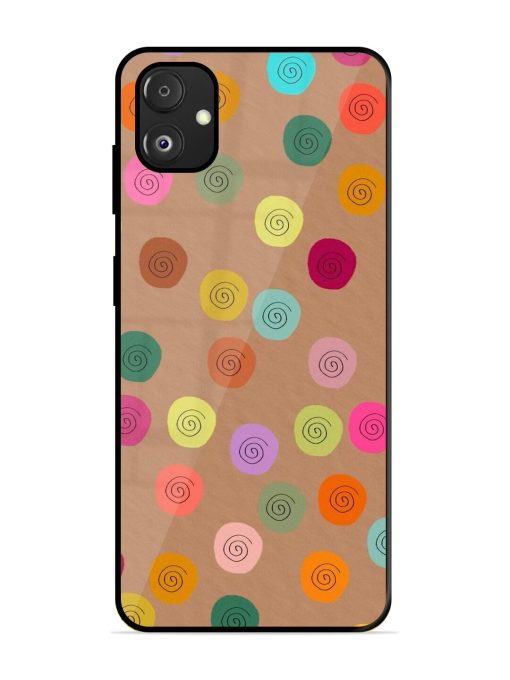 Swirly Dots On Kraft Glossy Soft Edge Case for Samsung Galaxy F14 (5G) Chachhi