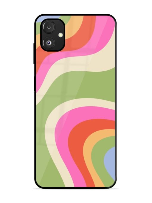 Wavy Rainbow Wonderland Glossy Soft Edge Case for Samsung Galaxy F14 (5G) Chachhi