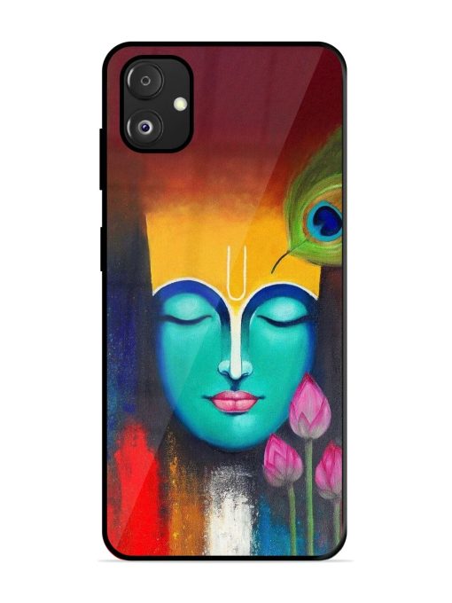 Divine Tranquility: The Face Of Krishna Glossy Soft Edge Case for Samsung Galaxy F14 (5G) Chachhi