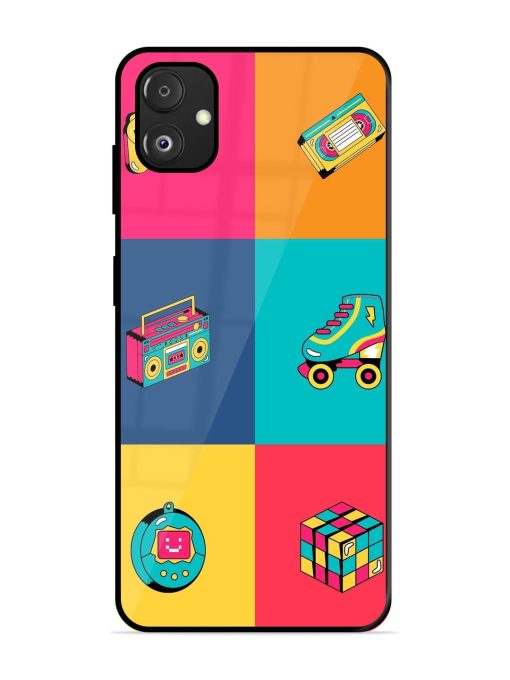 90S Throwback Grid Glossy Soft Edge Case for Samsung Galaxy F14 (5G) Chachhi