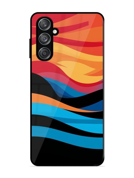 Blazing Currents Glossy Soft Edge Case for Samsung Galaxy F15 (5G) Chachhi