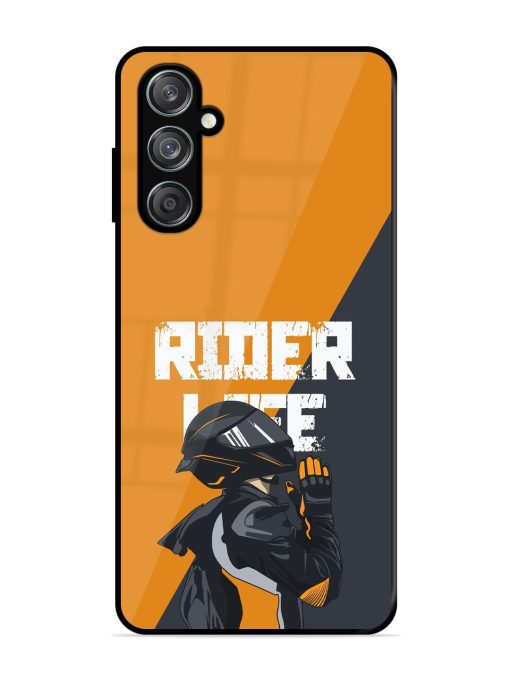 Ride Never Ends Glossy Soft Edge Case for Samsung Galaxy F15 (5G) Chachhi