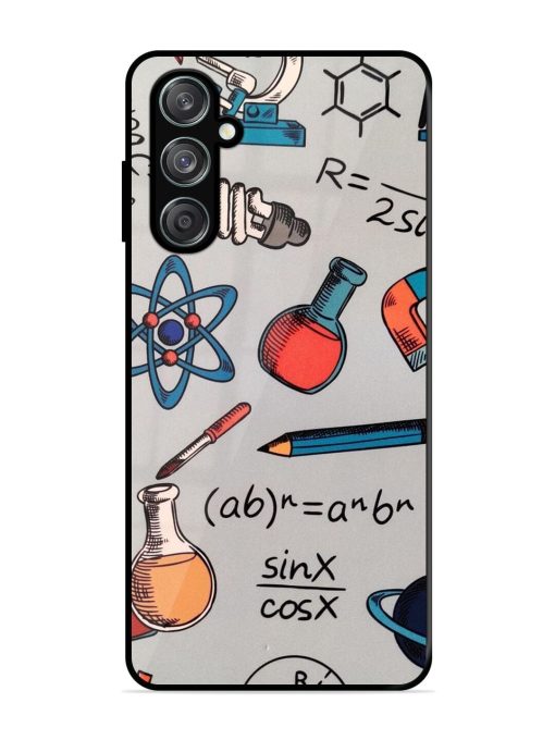 Science Doodle Glossy Soft Edge Case for Samsung Galaxy F15 (5G) Chachhi