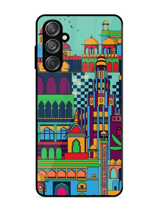 Indian Tapestry Glossy Soft Edge Case for Samsung Galaxy F15 (5G) Chachhi