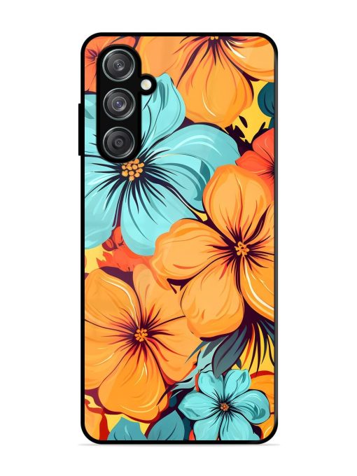 Tropical Bloom Glossy Soft Edge Case for Samsung Galaxy F15 (5G) Chachhi