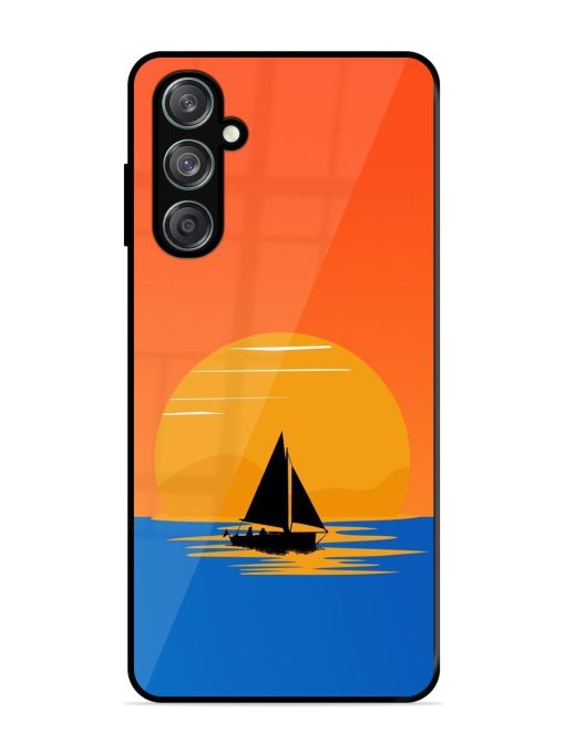 Sunset Sail Glossy Soft Edge Case for Samsung Galaxy F15 (5G) Chachhi