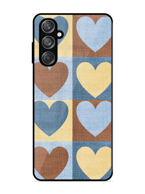 Hearts On Canvas Glossy Soft Edge Case for Samsung Galaxy F15 (5G) Chachhi