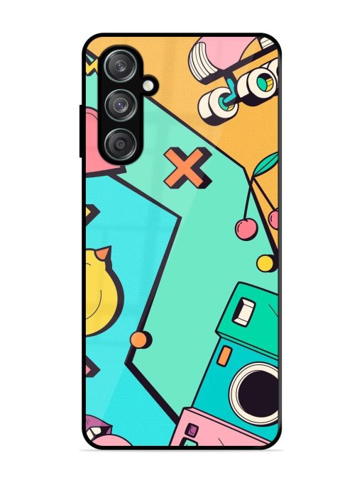 Retro Remix Glossy Soft Edge Case for Samsung Galaxy F15 (5G) Chachhi