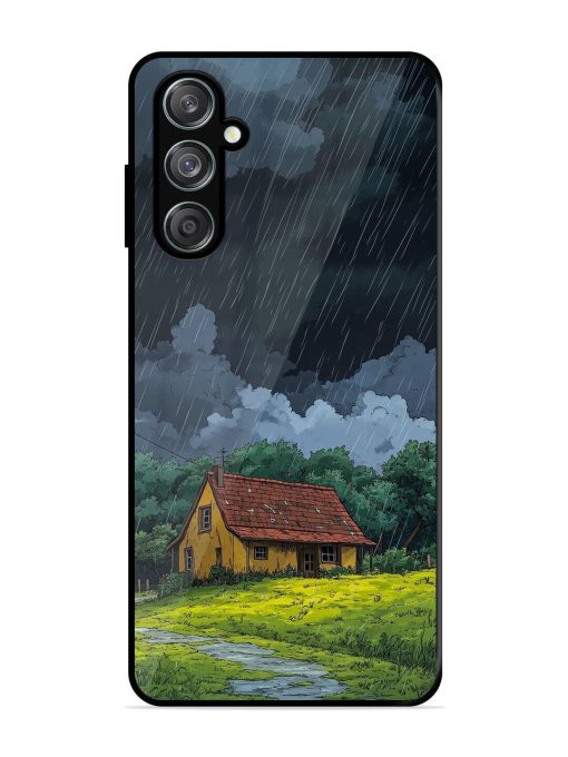 Rainy Day Retreat Glossy Soft Edge Case for Samsung Galaxy F15 (5G) Chachhi