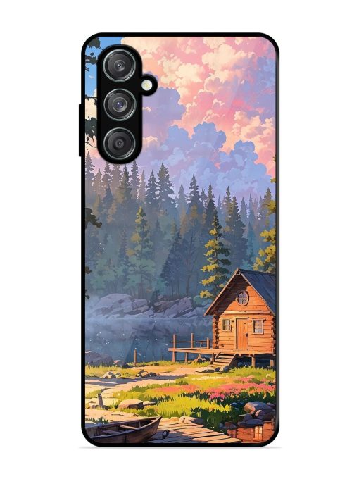 Lakeside Serenity Glossy Soft Edge Case for Samsung Galaxy F15 (5G) Chachhi