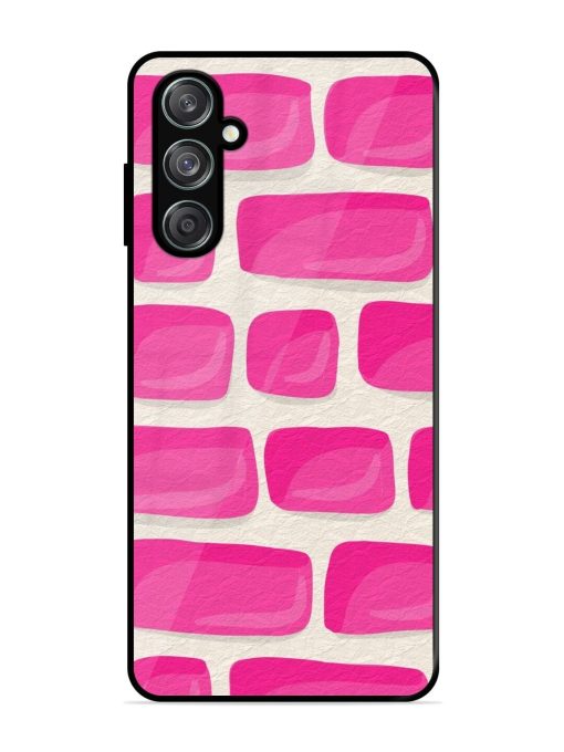 Pink Brick Wall Glossy Soft Edge Case for Samsung Galaxy F15 (5G) Chachhi