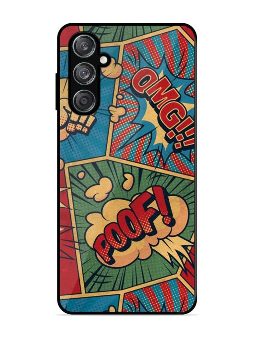 Comic Book Chaos Glossy Soft Edge Case for Samsung Galaxy F15 (5G) Chachhi