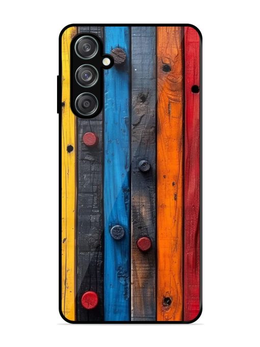 Rainbow Plank Glossy Soft Edge Case for Samsung Galaxy F15 (5G)