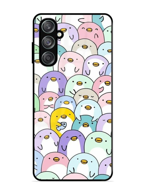 Penguin Party Glossy Soft Edge Case for Samsung Galaxy F15 (5G) Chachhi