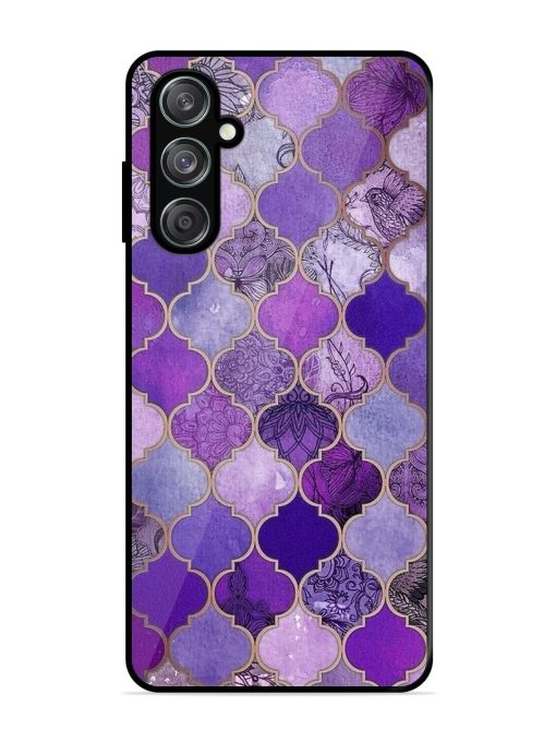 Purple Mosaic Magic Glossy Soft Edge Case for Samsung Galaxy F15 (5G)
