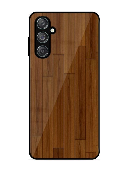 Warm Woodgrain Glossy Soft Edge Case for Samsung Galaxy F15 (5G) Chachhi