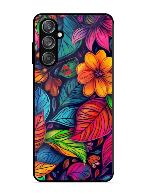 Rainbow Of Blooms Glossy Soft Edge Case for Samsung Galaxy F15 (5G) Chachhi