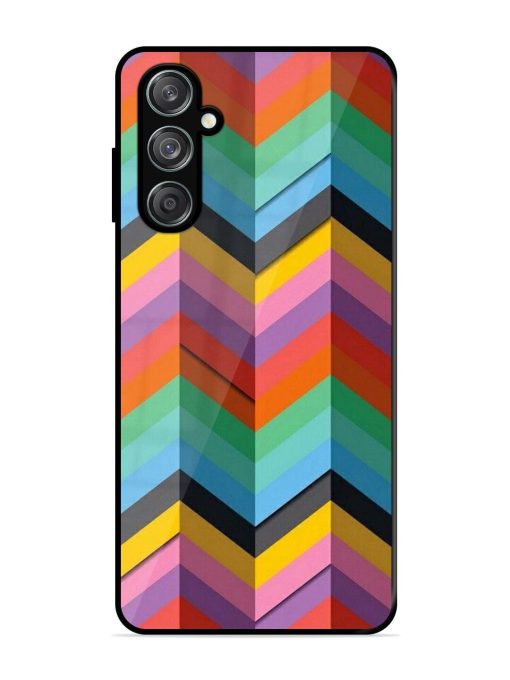 Colorful Zigzag Glossy Soft Edge Case for Samsung Galaxy F15 (5G) Chachhi