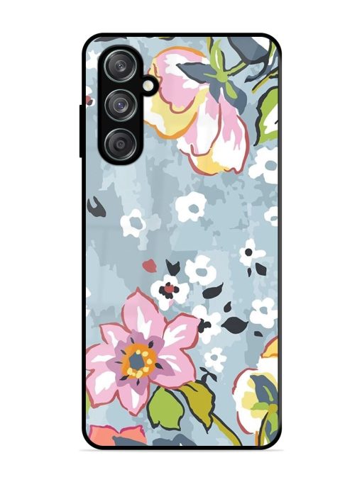 Floral Fantasy Glossy Soft Edge Case for Samsung Galaxy F15 (5G) Chachhi