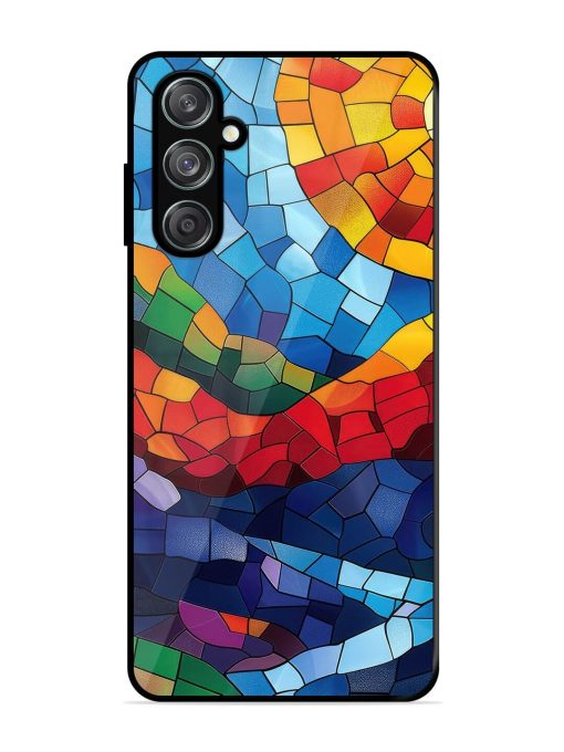 Mosaic Sunset Glossy Soft Edge Case for Samsung Galaxy F15 (5G)