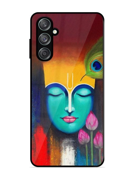 Divine Tranquility: The Face Of Krishna Glossy Soft Edge Case for Samsung Galaxy F15 (5G) Chachhi