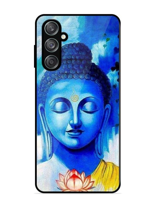 Serene Buddha With Lotus Glossy Soft Edge Case for Samsung Galaxy F15 (5G) Chachhi