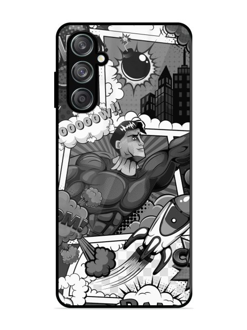 Comic Book Chaos Glossy Soft Edge Case for Samsung Galaxy F15 (5G) Chachhi