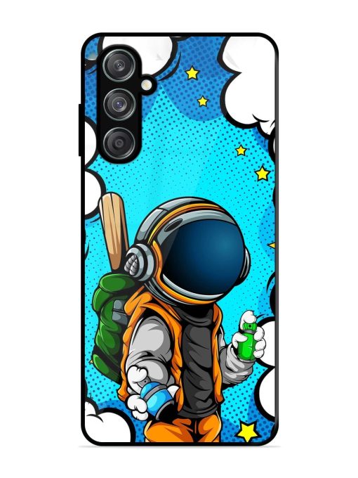 Space Graffiti Artist Glossy Soft Edge Case for Samsung Galaxy F15 (5G) Chachhi