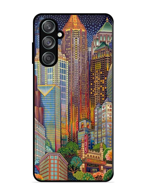 Neon Nightscape Glossy Soft Edge Case for Samsung Galaxy F15 (5G) Chachhi