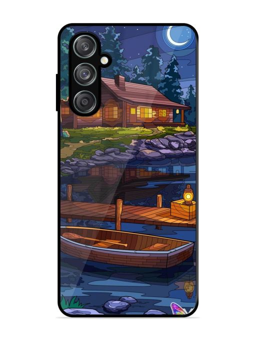 Moonlit Serenity Glossy Soft Edge Case for Samsung Galaxy F15 (5G) Chachhi