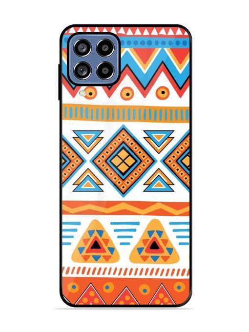 Vibrant Tribal Pattern Glossy Soft Edge Case for Samsung Galaxy F22 Chachhi