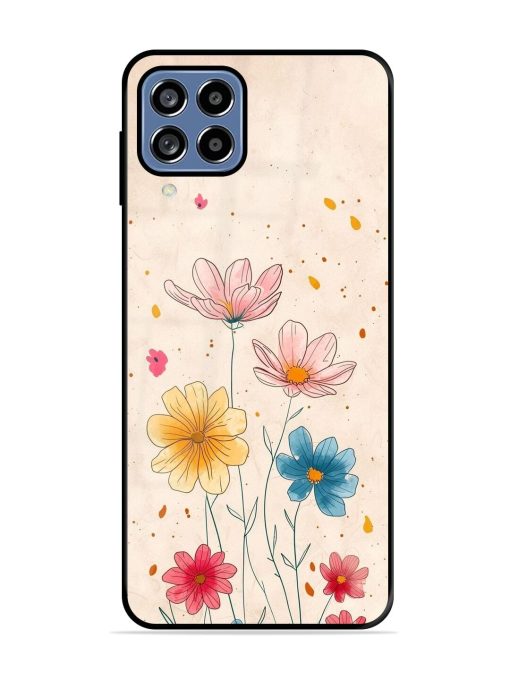 Delicate Bloom Glossy Soft Edge Case for Samsung Galaxy F22 Chachhi