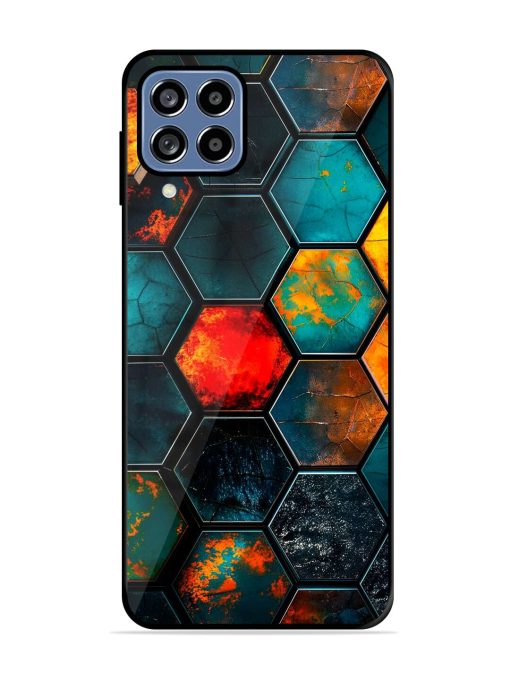 Hexagon Hive Glossy Soft Edge Case for Samsung Galaxy F22 Chachhi