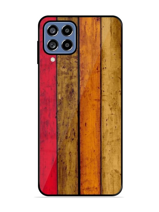 Colorful Woodgrain Glossy Soft Edge Case for Samsung Galaxy F22 Chachhi