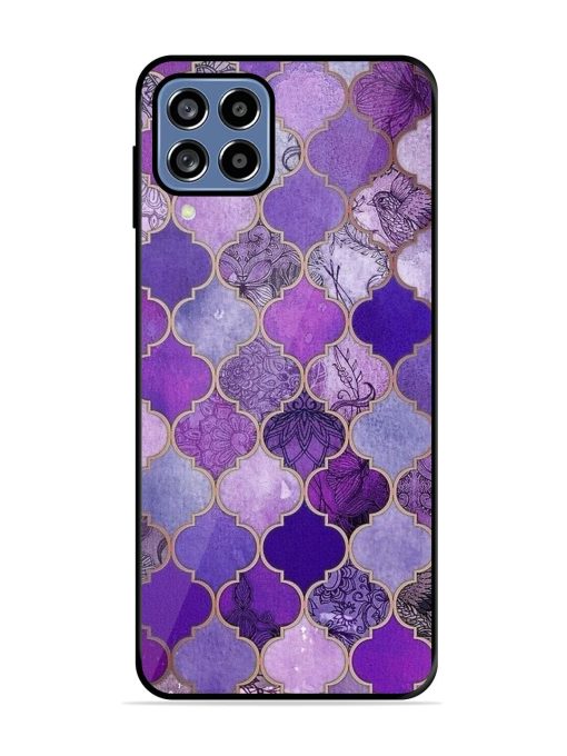 Purple Mosaic Magic Glossy Soft Edge Case for Samsung Galaxy F22 Chachhi