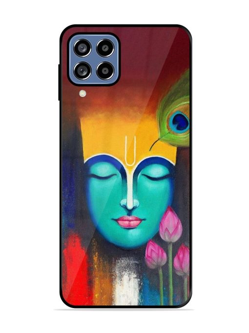 Divine Tranquility: The Face Of Krishna Glossy Soft Edge Case for Samsung Galaxy F22 Chachhi