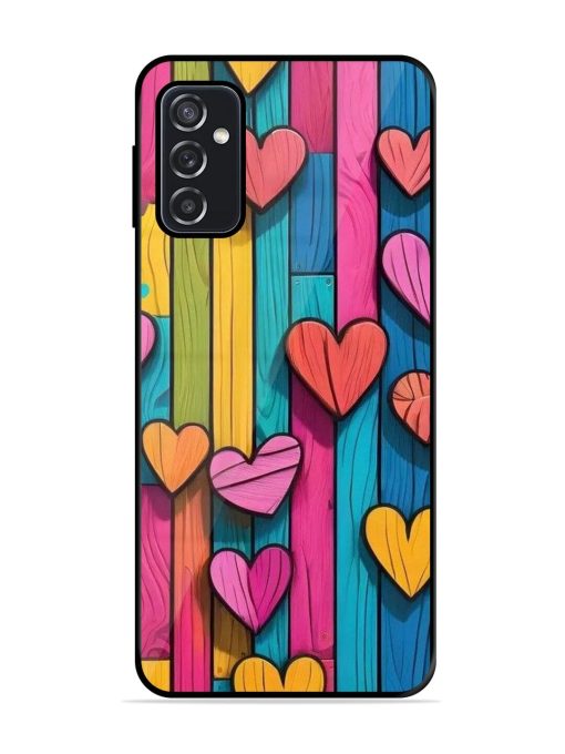 Rainbow Of Hearts Glossy Soft Edge Case for Samsung Galaxy F23 (5G) Chachhi