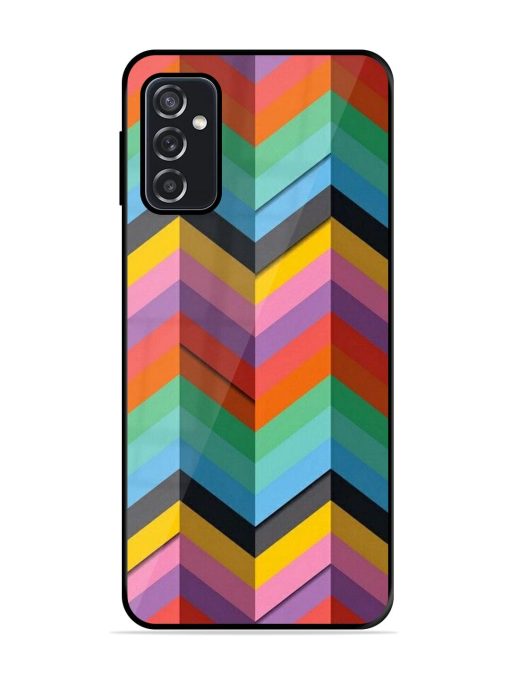 Colorful Zigzag Glossy Soft Edge Case for Samsung Galaxy F23 (5G) Chachhi