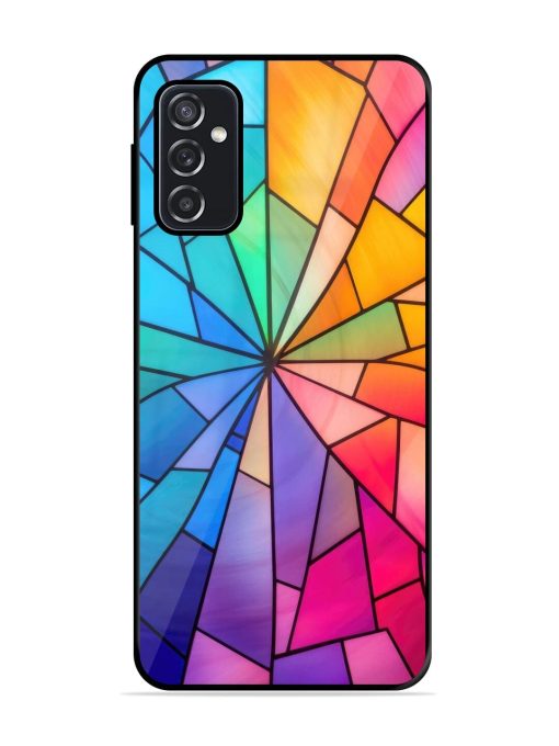 Stained Glass Kaleidoscope Of Colors Glossy Soft Edge Case for Samsung Galaxy F23 (5G) Chachhi