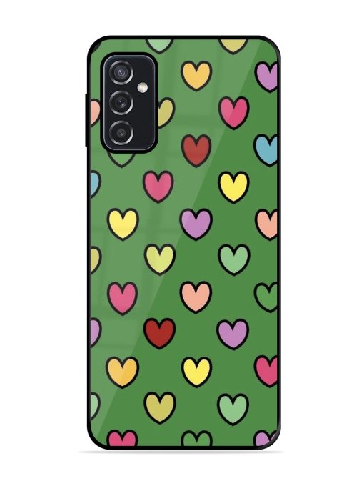 Rainbow Heart Parade Glossy Soft Edge Case for Samsung Galaxy F23 (5G) Chachhi