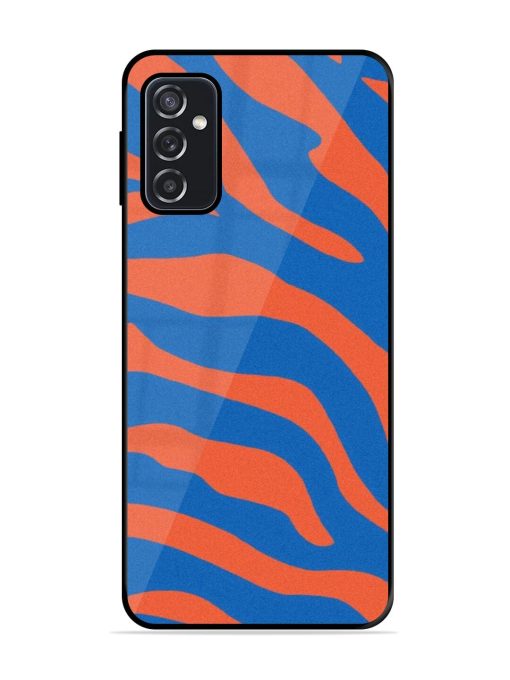 Zebra Stripes In Blue And Orange Glossy Soft Edge Case for Samsung Galaxy F23 (5G) Chachhi