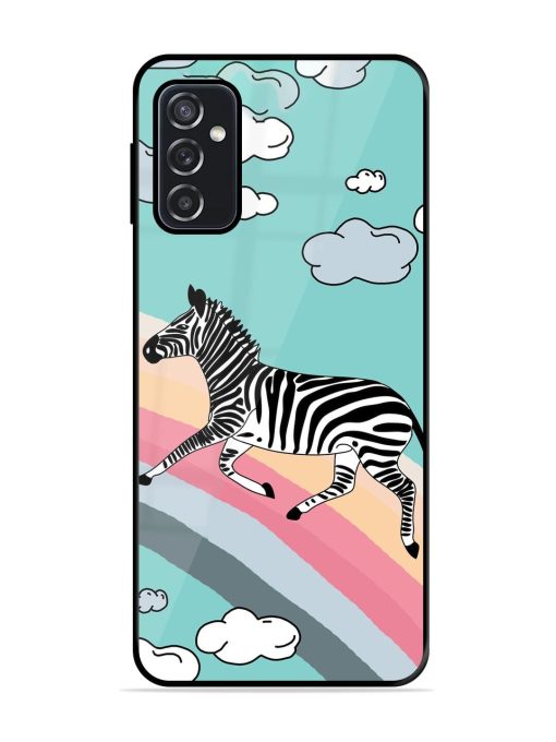 Zebra On A Rainbow Glossy Soft Edge Case for Samsung Galaxy F23 (5G) Chachhi