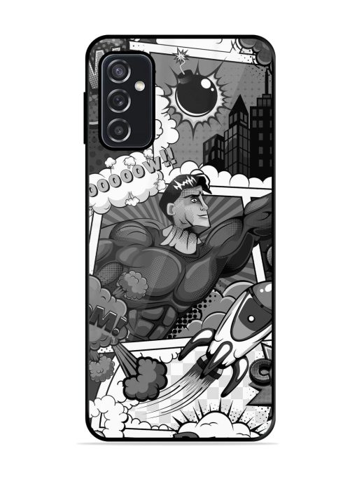 Comic Book Chaos Glossy Soft Edge Case for Samsung Galaxy F23 (5G) Chachhi