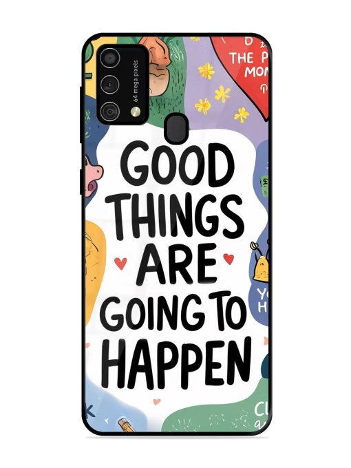 Uplifting Scribbles Glossy Soft Edge Case for Samsung Galaxy F41 Chachhi