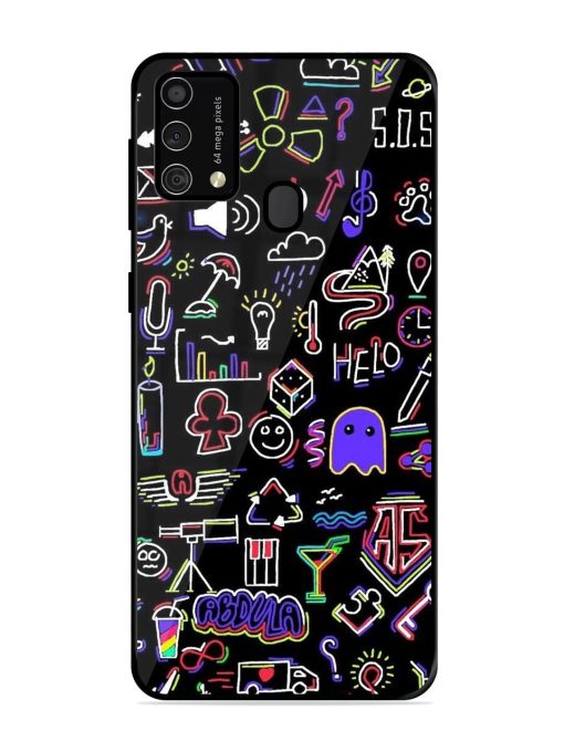 Neon Doodle Glossy Soft Edge Case for Samsung Galaxy F41 Chachhi