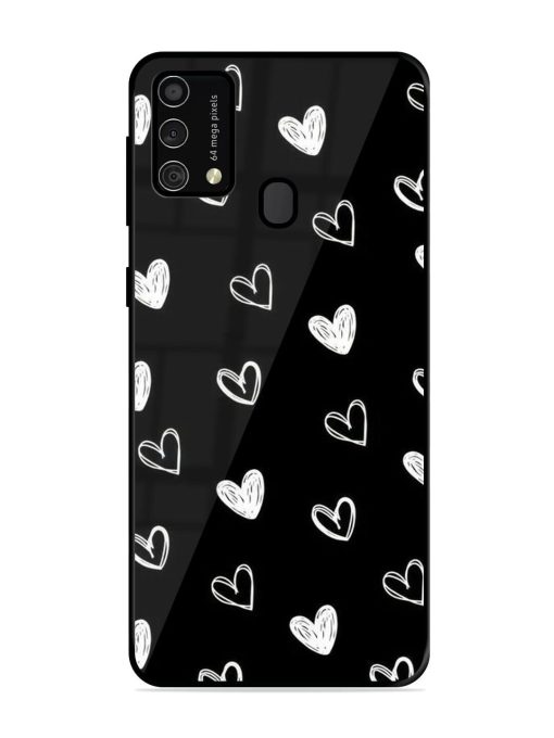 Scattered Hearts Glossy Soft Edge Case for Samsung Galaxy F41 Chachhi