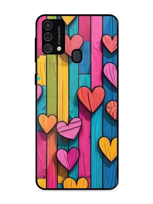 Rainbow Of Hearts Glossy Soft Edge Case for Samsung Galaxy F41 Chachhi