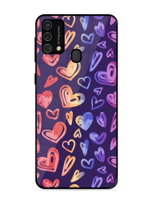 Rainbow Hearts Glossy Soft Edge Case for Samsung Galaxy F41 Chachhi